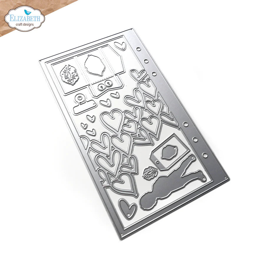 Elizabeth Craft Designs Planificador Essentials 57 superposición de corazones